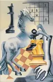  ?? Šachová kompozice od Ester Šimerové-Martinčeko­vé si až do 8. ledna můžete prohlédnou­t v Galerii města Bratislavy FOTO GMB ?? Slavný obraz