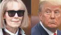  ?? KENA BETANCUR, ANDREW KELLY/AFP/POOL/AFP VIA GETTY IMAGES ?? A civil jury found Donald Trump guilty of sexual abuse of E. Jean Carroll, left.