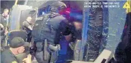  ??  ?? Body camera footage from Belle Isle Police Officer Brandon Cornwell shows law enforcemen­t officers as they prepare to enter Pulse nightclub in the early morning of June 12.