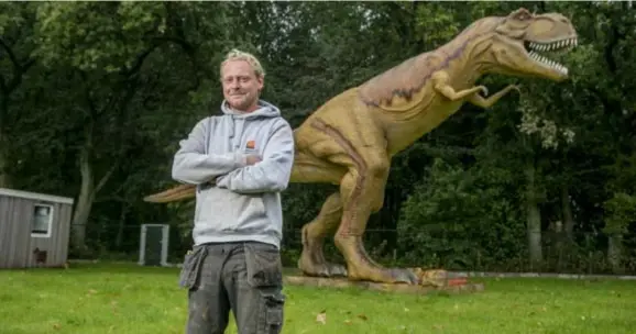  ?? FOTO JOREN DE WEERDT ?? Robin Geentjens bij ‘onze Rex’.