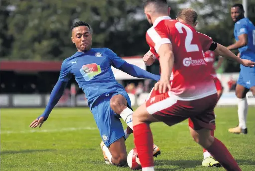  ?? Www.mphotograp­hic.co.uk ?? ●● Alex Reid in action for County during the friendly against Colne at the weekend