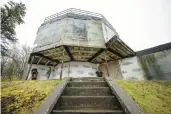  ?? ?? The exterior of the Century of Progress “House of Tomorrow” can be seen as planned renovation­s to the building are celebrated on Thursday.