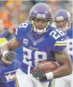  ??  ?? The Vikings said they won’t bring back running back Adrian Peterson.
| ANN HEISENFELT/ AP