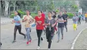  ?? HT PHOTO ?? With Ludhiana Police also starting a training module on cracking the recruitmen­t, over 4,600 aspirants have registered with it. Women are enthusiast­ic participan­ts.