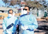  ??  ?? GAUTENG MEC for health Dr Bandile Masuku visited the Nasrec quarantine/ isolation site earlier this week. | Pictures: NOKUTHULA MBATHA African News Agency
(ANA)