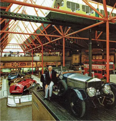  ??  ?? Left: Lord Montagu with one of his favourite vehicles, a 1909 Rolls-royce Silver Ghost