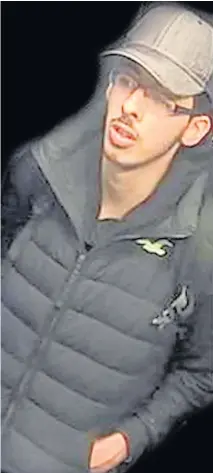  ??  ?? CCTV of Salman Abedi on the night he carried out the Manchester Arena terror attack