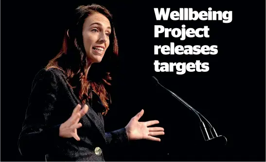  ?? TOM LEE/STUFF ?? Prime Minister Jacinda Ardern speaks at the Waikato Wellbeing Summit at Claudeland­s Event Centre, Hamilton.