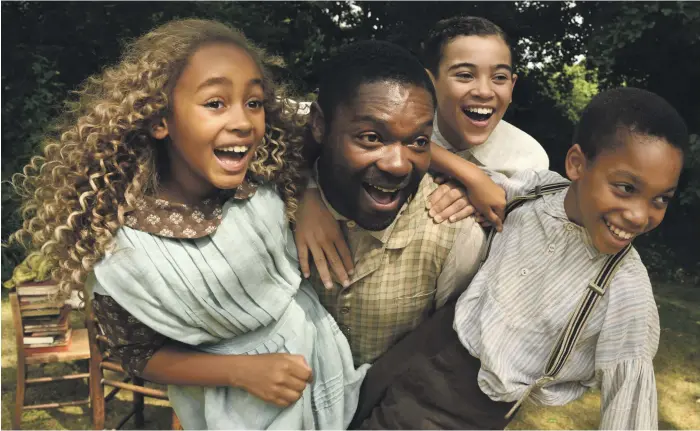  ?? Relativity Media ?? Keira Chansa, David Oyelowo, Reece Yates and Jordan A Nash in ‘Come Away’, which mixes the magical worlds of enduring children’s fiction with themes of tragedy and grief