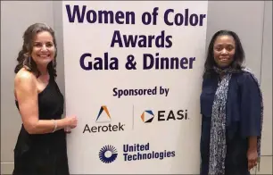  ??  ?? Catalina Martinez and Sheekela Baker-Yeboah at the Women of Color STEM Conference, October 5, 2019.