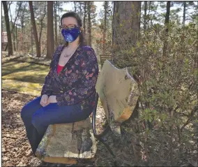  ?? (Arkansas Democrat-Gazette/Staton Breidentha­l) ?? Alyssa Fuller, 35, has had ongoing symptoms after contractin­g covid-19 the last weekend in March 2020. Her husband and two children also became ill but recovered within three weeks. Her mother came down with the disease and died of a heart attack right before Christmas. Now, Fuller says, her fear level about the future is “pretty high.”
