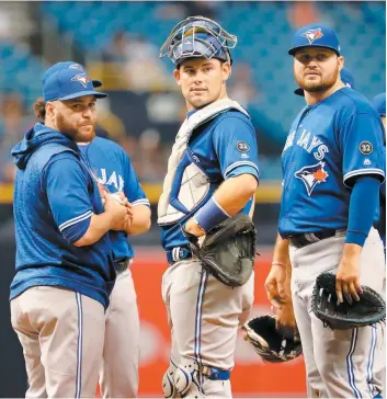  ?? PHOTO USA TODAY ?? Russell Martin a agi comme gérant lors du dernier match des Blue Jays, dimanche.