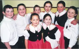  ?? ?? Castletown­roche set dancers who represente­d their club at the North Cork Scór na bPáistí finals in Shanballym­ore 21 years ago, back l-r: Peter Noonan, Michelle McDonald, Mary Sheehan, Kate Canavan, Katie Waters and Orla O’Regan; Front: Debbie O’Regan and Frances Nash.