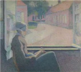  ?? FOTO KMSKA ?? Vrouw bij het raam,
een pointillis­tisch meesterwer­k uit 1889, gekocht door het Museum voor Schone Kunsten Antwerpen in 1944.