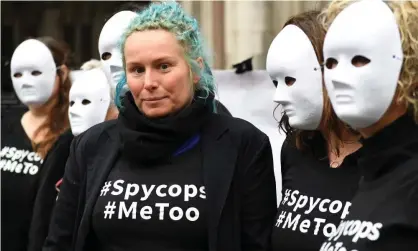  ?? Photograph: Stefan Rousseau/PA ?? Kate Wilson, an environmen­tal activist deceived into a nearly two-year relationsh­ip with an undercover officer, outside the tribunal where she has won a landmark case against the Met.