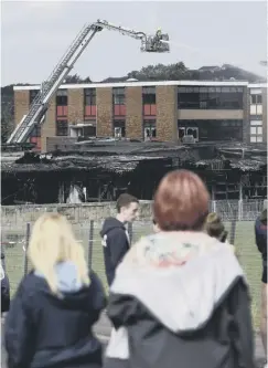  ??  ?? 0 Woodmill High was extensivel­y damaged in Sunday’s fire.