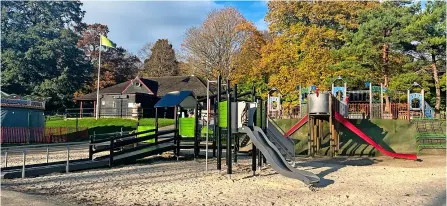  ?? ?? The specially-designed play area for children who use wheelchair­s has been installed in Royal Victoria Park in Bath