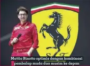  ??  ?? Mattia Binotto optimis dengan kombinasi pembalap muda dua musim ke depan