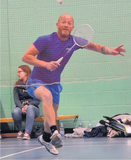  ??  ?? Southport’s Paul Sykes flies into action