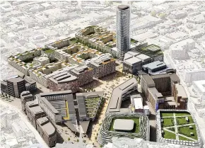  ??  ?? > An artist’s impression of the new Smithfield developmen­t plans