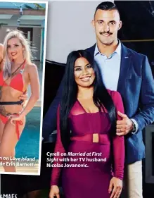  ??  ?? Cyrell on Married at First
Sight with her TV husband Nicolas Jovanovic.