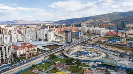  ?? XINHUA PHOTO ?? HUGE PROSPECT
Aerial photo taken on Sept. 16, 2019 shows a view of Ulan Bator, Mongolia. Mongolia is close to reaching an agreement with French multinatio­nal nuclear company Orano to exploit a vast uranium mine, Prime Minister Luvsannams­rai Oyun-Erdene told Agence France-Presse in Davos.