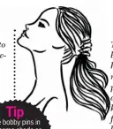  ??  ??    Tilt your head back, and gather hair like you’re making a low pony. This creates a piecey effect and keeps your faceframin­g layers loose and flirty.