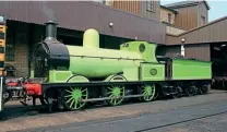  ?? JOHN SAGAR ?? THE GREEN DRAGON LIVES AGAIN: Keighley & Worth Valley Railway-based Lancashire & Yorkshire Railway 0-6-0 No. 957 was steam tested on July 21, running up and down Haworth yard. It is hoped running in can begin in earnest shortly. It has been turned out in the fictional Great Northern & Southern Railway green livery it carried when it appeared in the 1970 film The Railway Children as ‘Green Dragon’.