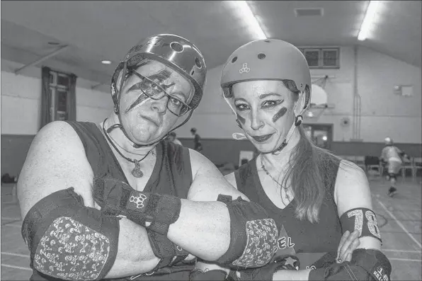  ?? SUBMITTED ?? Tainted Shove (Marjie Lynn), left, and StrawBury Jam (Angela Jennex) are ready to take on the Kickin’ Vixens, hailing from Pictou County, later this month with their derby team the Rebel Belles.