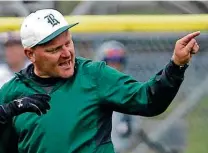  ?? Ronald Cortes / Contributo­r ?? Coach Chans Chapman hopes to get Reagan back to the state tournament after reaching the title game in 2017 and 2018.