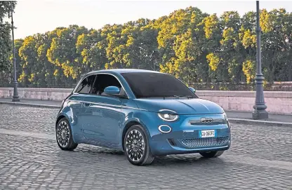  ??  ?? The electric Fiat 500 hatchback costs from £26,995.