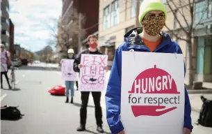  ?? TESS SIKSAY ?? Foodora pulled out of Canada after initiating bankruptcy proceeding­s, with $4.7 million in debt. The primary concern for gig workers and freelance workers is uncertaint­y, a union head says.