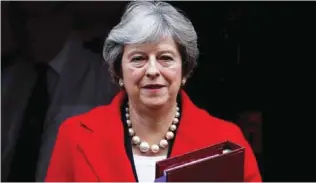  ?? - Reuters file photo ?? IN TROUBLE: British Prime Minister Theresa May suffered a series of stunning defeats in parliament which threaten her government and ultimately could change the course of Brexit.