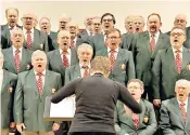  ?? ?? Guernsey Welsh Male Voice Choir’s appearance on ITV Wales News led to the banning of Delilah, being sung by Welsh rugby fans, below