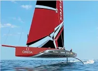  ?? TEAM NEW ZEALAND ?? A concept drawing of the foiling monohull to compete in the next America’s Cup.