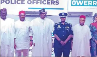  ?? ?? President Muhammadu Buhari flanked by IGP Usman Baba; Imo State Governor, Senator Hope Uzodinma; his Yobe counterpar­t, Mai Mala Buni; and others