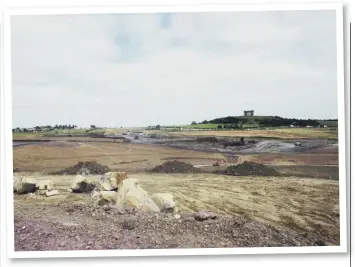  ??  ?? Penshaw Monument overlooks the changing face of the Herrington site.