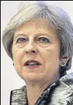  ?? REUTERS ?? Britain's Prime Minister Theresa May.