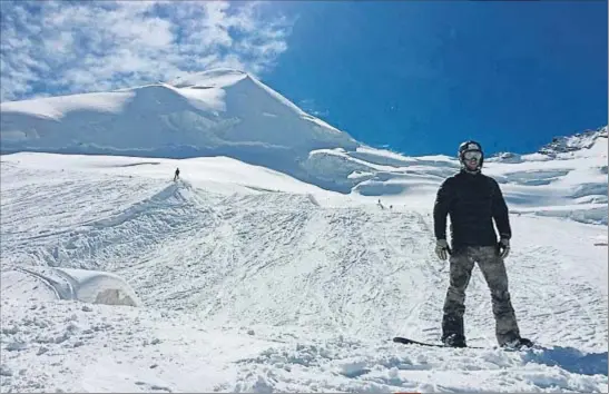  ?? LV ?? Lucas Eguibar, durante un entrenamie­nto en Saas Fee (Suiza)