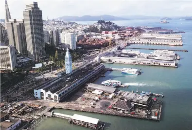  ?? Santiago Mejia / The Chronicle ?? The Port of San Francisco’s request for ideas to revive the most troubled Embarcader­o piers elicited responses from a range of people, including a commercial pilot, who wants to build a giant gondola, and major developers.