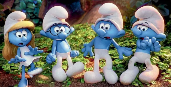  ??  ?? Is Smurfette still the only ‘‘girl’’ in the village? All is revealed in Smurfs: The Lost Village.