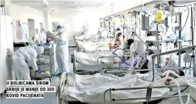  ??  ?? U bolnicama širom srbije je manje od 300 kovid pacijenata