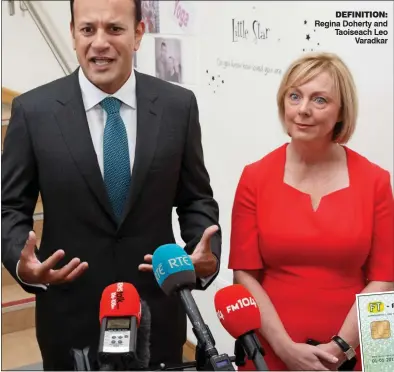  ??  ?? definition: Regina Doherty and Taoiseach Leo Varadkar