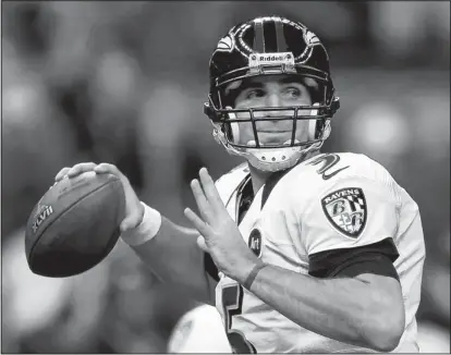  ?? AP FILE ?? Quarterbac­k Joe Flacco, who guided the Ravens to a Super Bowl title, earned a six-year, $120.6 million deal. He played out his five-year rookie deal rather than negotiatin­g prior to the 2012 season.