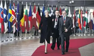  ?? PHOTO: GETTY IMAGES ?? Applauded. . . British Prime Minister Theresa May arrives for the European Union leaders summit at the European Council in
Brussels yesterday.