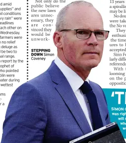  ?? ?? STEPPING DOWN Simon Coveney