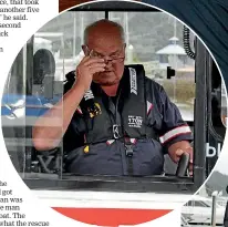  ??  ?? Seen here in his usual post at the helm of a rescue vessel, Dick Chapman is retiring from coastguard duties after more than three decades as a volunteer.