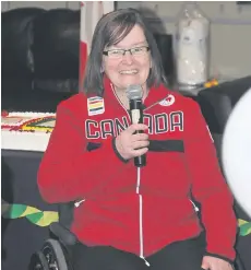  ??  ?? Moose Jaw’s Marie Wright will be representi­ng Canada in wheelchair curling at the 2018 Paralympic­s this March.