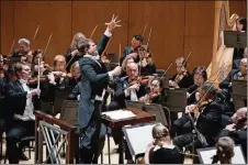  ?? CONTRIBUTE­D ?? ASO assistant conductor Stephen Mulligan leads the orchestra in Symphony No. 1 by Sibelius.