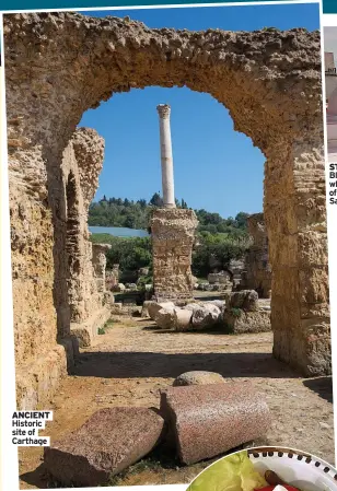  ?? ?? ANCIENT Historic site of Carthage
TASTY Simple Tunisian salad